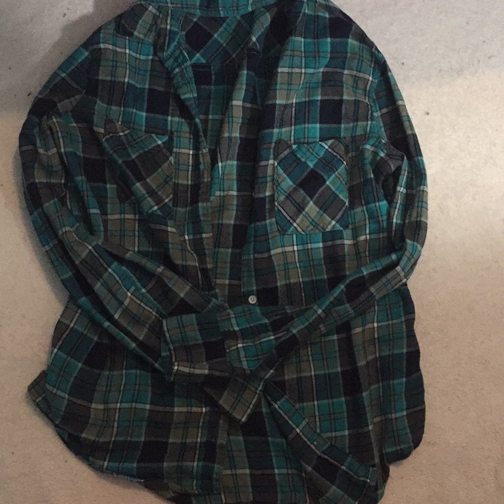 Teal flannel